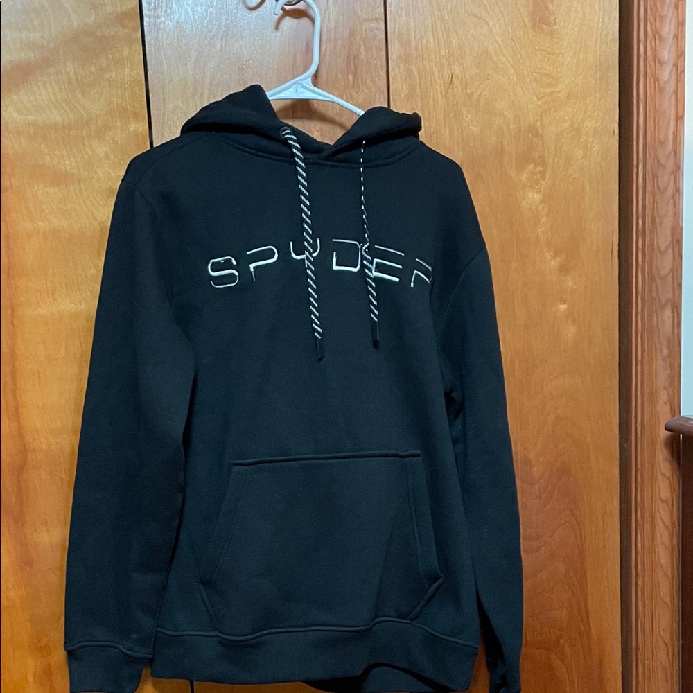 Spyder Black Hoodie with White Accents